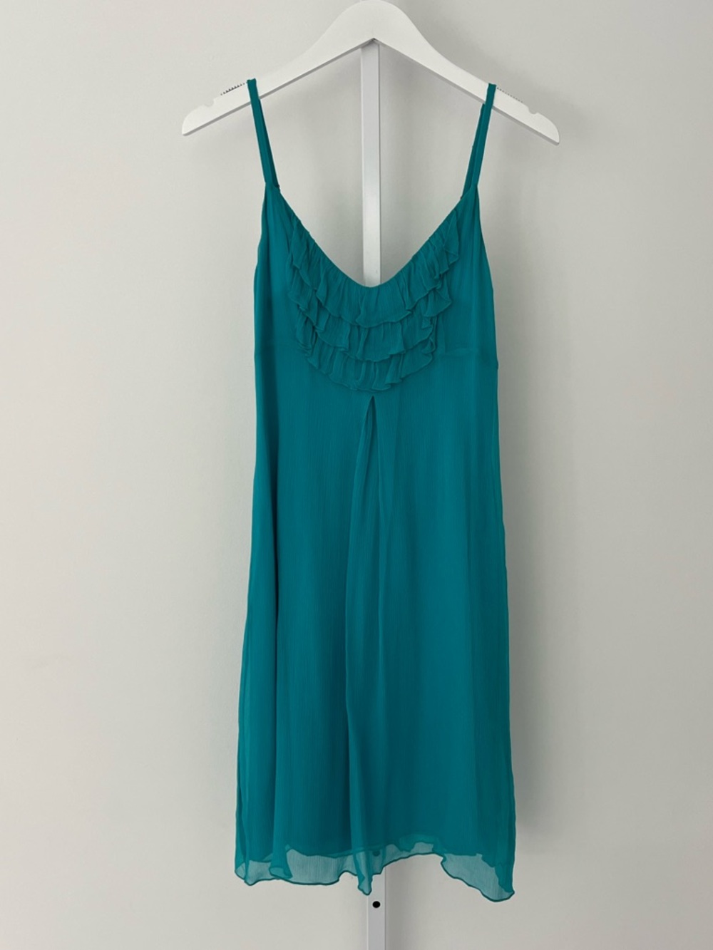 BETH BOWLEY TEAL GREEN SILK DRESS SIZE US 6 NWOTS!
